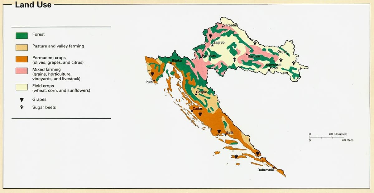 mapa da croácia clima