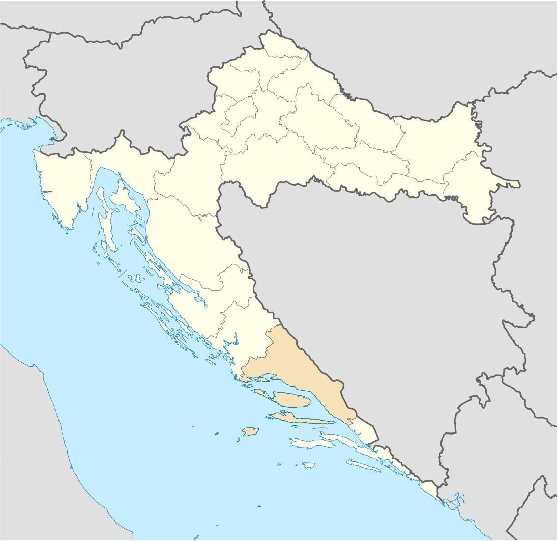 mapa da dalmácia croácia