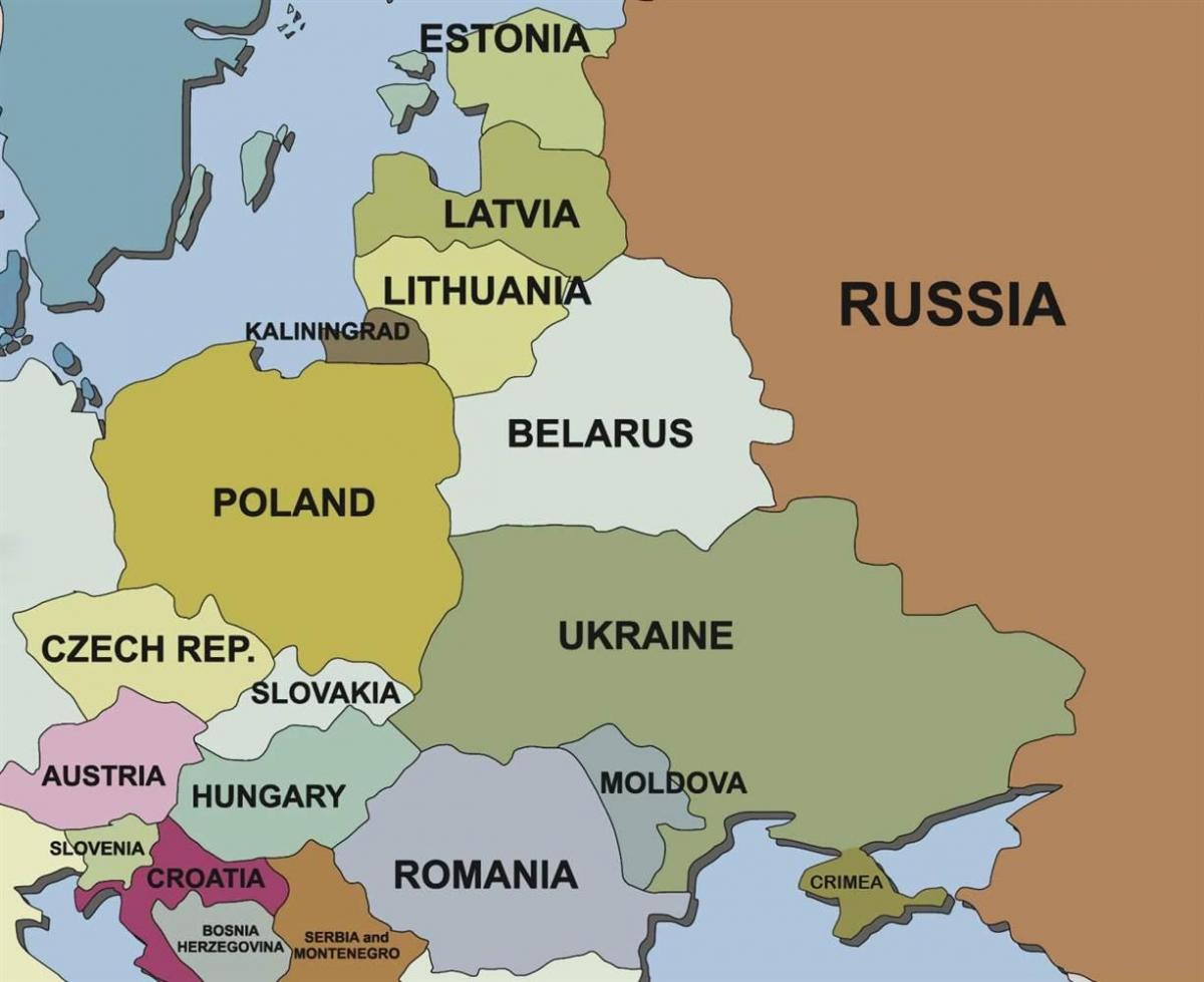 mapa de croácia e países vizinhos