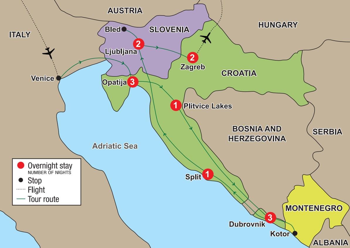 mapa de opatija, croácia