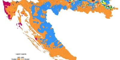 Mapa das etnias mapa da croácia