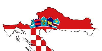 A croácia mapa bandeira