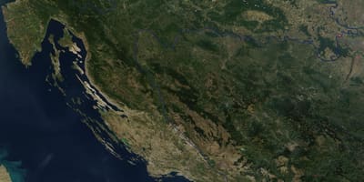 Mapa da croácia por satélite