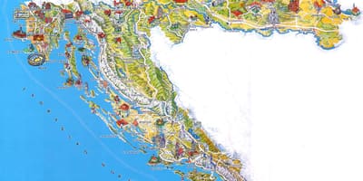 A croácia atrações mapa