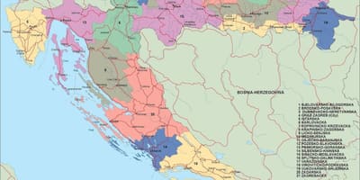 Mapa da croácia mapa do vetor de