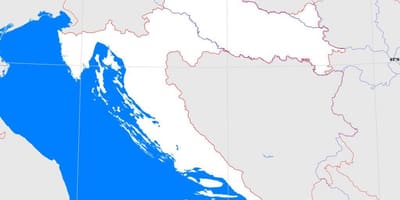 Mapa de contorno da croácia