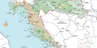 Split, croácia praias mapa