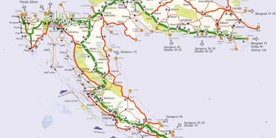 Mapa da croácia viagem