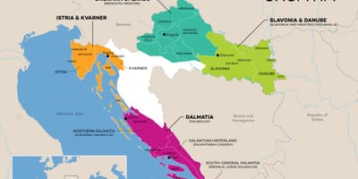 Mapa da croácia vinícolas