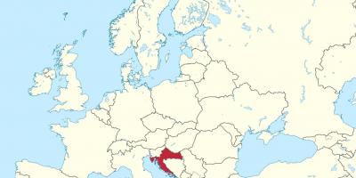 A croácia no mapa da europa
