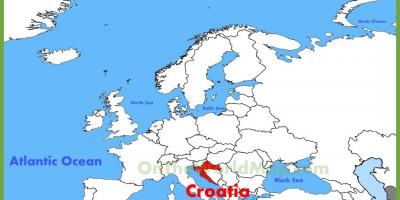 A croácia localização no mapa