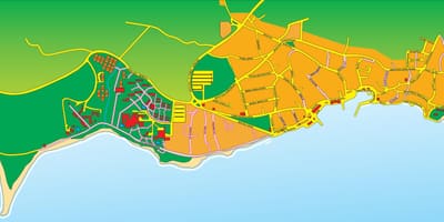 Mapa de brac, croácia