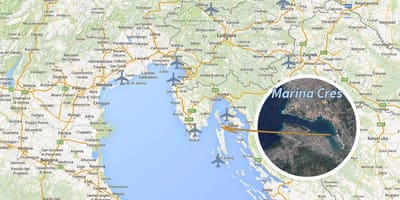 Cres mapa croácia