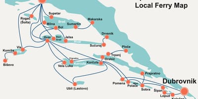 Mapa da croácia