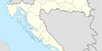 A croácia mapa de localização