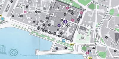 Mapa de rua de split, croácia