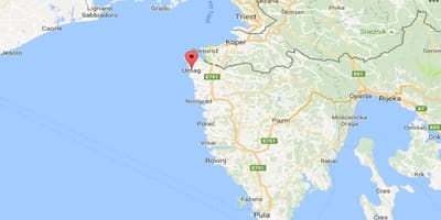 Mapa de umag, na croácia