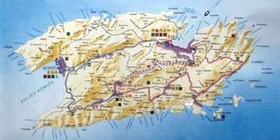 Mapa vis croácia
